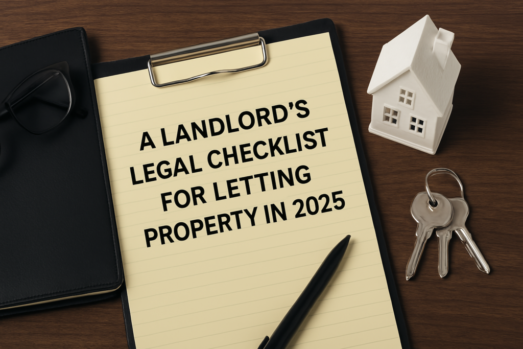 A Landlord’s Legal Checklist for Letting Property in 2025